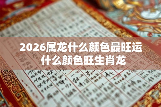 2026属龙什么颜色最旺运  什么颜色旺生肖龙