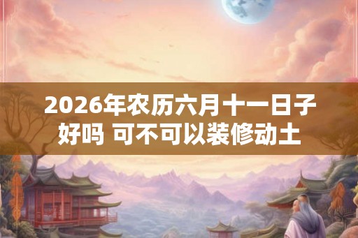 2026年农历六月十一日子好吗 可不可以装修动土 2026年农历六月十一日子好吗 可不可以装修动土