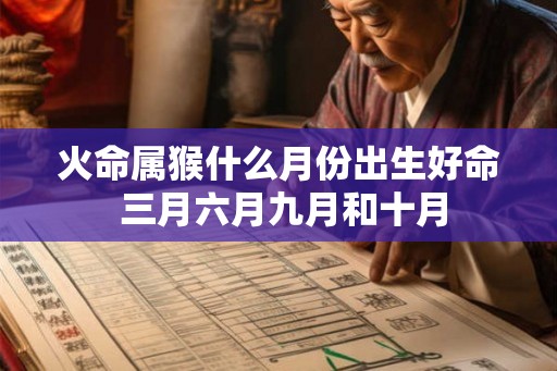 火命属猴什么月份出生好命 三月六月九月和十月 火命属猴什么月份出生好命 三月六月九月和十月