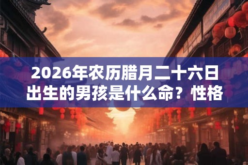 2026年农历腊月二十六日出生的男孩是什么命？性格好不好？