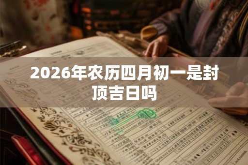 2026年农历四月初一是封顶吉日吗