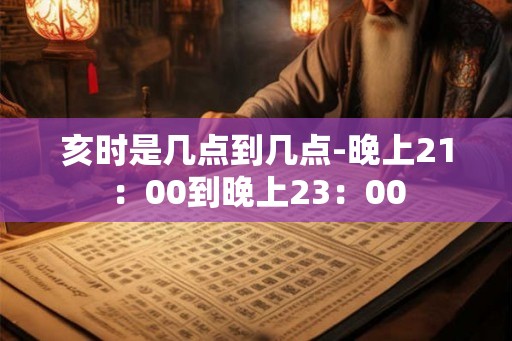 亥时是几点到几点-晚上21:00到晚上23:00 亥时是几点到几点-晚上21:00到晚上23:00