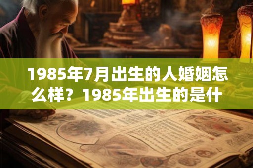 1985年7月出生的人婚姻怎么样？1985年出生的是什么命？