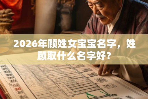 2026年顾姓女宝宝名字,姓顾取什么名字好? 2026年顾姓女宝宝名字,姓顾取什么名字好?