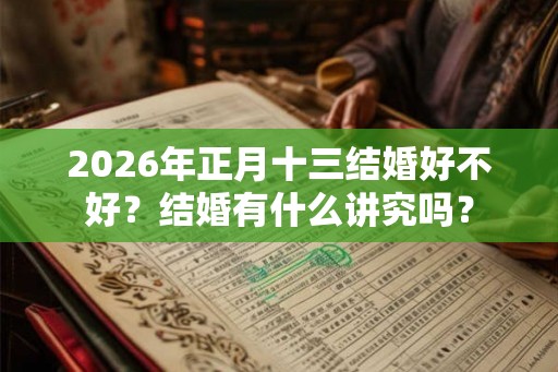 2026年正月十三结婚好不好？结婚有什么讲究吗？