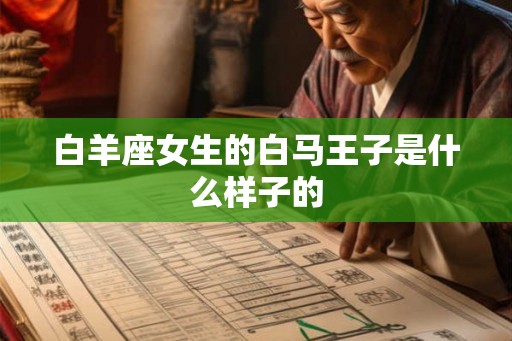 白羊座女生的白马王子是什么样子的