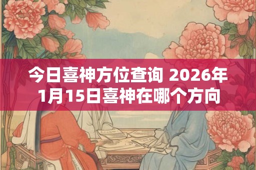 今日喜神方位查询 2026年1月15日喜神在哪个方向 今日喜神方位查询 2026年1月15日喜神在哪个方向