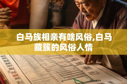 白马族相亲有啥风俗,白马藏簇的风俗人情