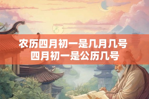 农历四月初一是几月几号 四月初一是公历几号