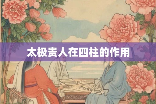 太极贵人在四柱的作用