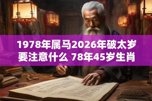 1978年属马2026年破太岁要注意什么 78年45岁生肖马逢马年运势如何