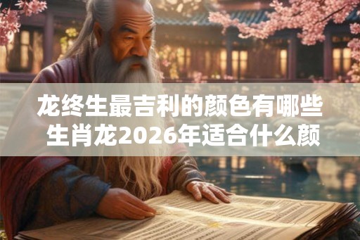 龙终生最吉利的颜色有哪些 生肖龙2026年适合什么颜色