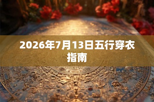 2026年7月13日五行穿衣指南