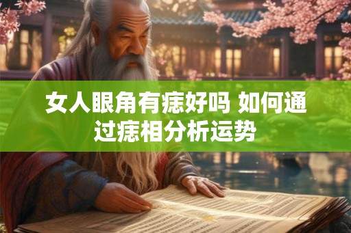 女人眼角有痣好吗 如何通过痣相分析运势