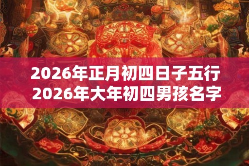 2026年正月初四日子五行 2026年大年初四男孩名字取名