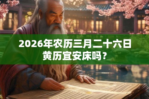 2026年农历三月二十六日黄历宜安床吗？