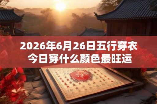2026年6月26日五行穿衣 今日穿什么颜色最旺运