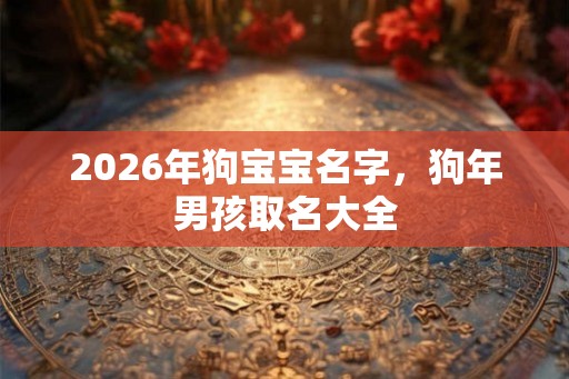 2026年狗宝宝名字，狗年男孩取名大全