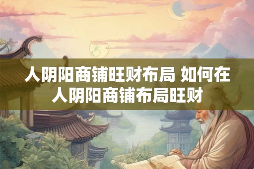 人阴阳商铺旺财布局 如何在人阴阳商铺布局旺财