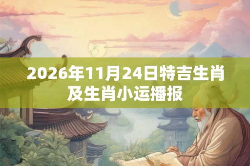 2026年11月24日特吉生肖及生肖小运播报