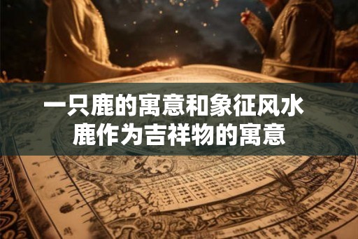 一只鹿的寓意和象征风水 鹿作为吉祥物的寓意 一只鹿的寓意和象征风水 鹿作为吉祥物的寓意
