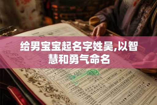 给男宝宝起名字姓吴,以智慧和勇气命名