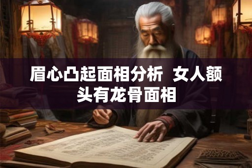眉心凸起面相分析  女人额头有龙骨面相