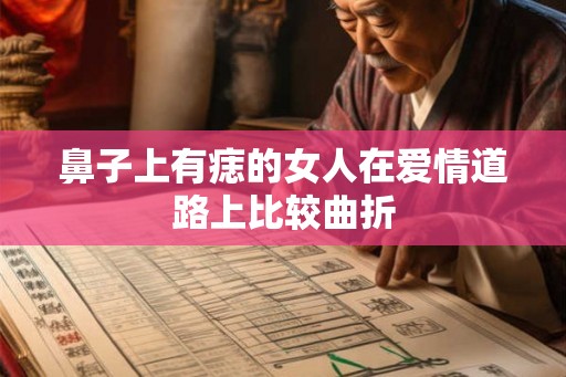 鼻子上有痣的女人在爱情道路上比较曲折
