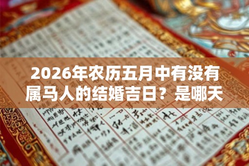 2026年农历五月中有没有属马人的结婚吉日？是哪天？