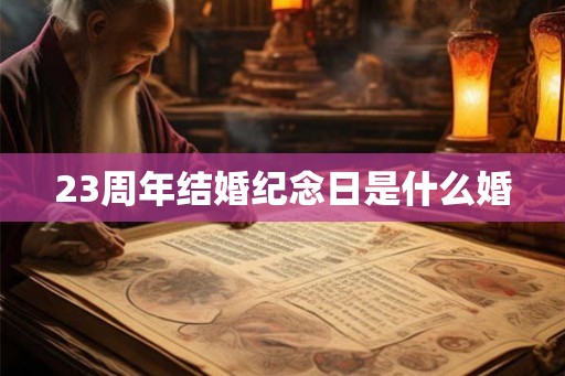 23周年结婚纪念日是什么婚