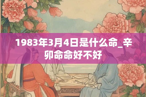1983年3月4日是什么命_辛卯命命好不好