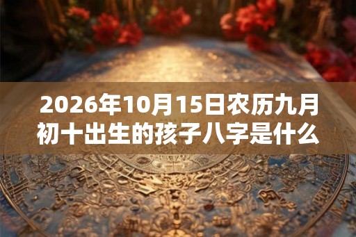 2026年10月15日农历九月初十出生的孩子八字是什么