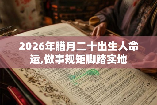 2026年腊月二十出生人命运,做事规矩脚踏实地