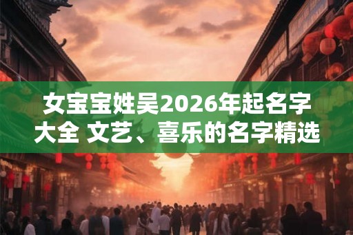 女宝宝姓吴2026年起名字大全 文艺、喜乐的名字精选 女宝宝姓吴2026年起名字大全 文艺、喜乐的名字精选