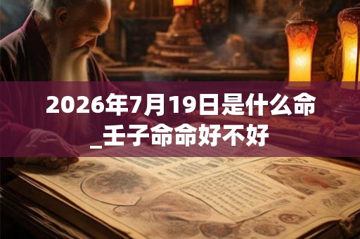 2026年7月19日是什么命_壬子命命好不好 2026年7月19日是什么命_壬子命命好不好