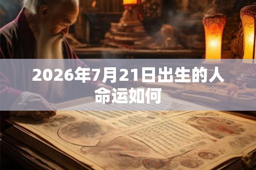 2026年7月21日出生的人命运如何