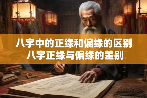 八字中的正缘和偏缘的区别 八字正缘与偏缘的差别