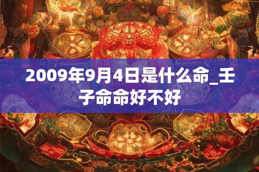 2009年9月4日是什么命_壬子命命好不好