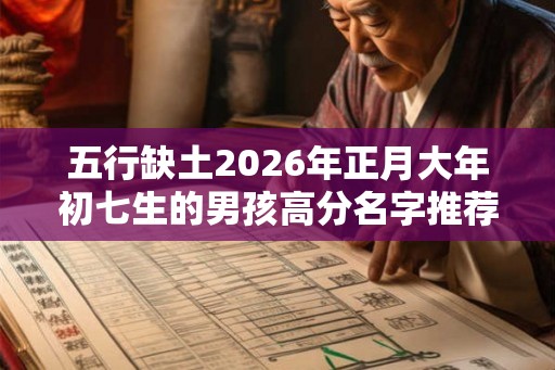 五行缺土2026年正月大年初七生的男孩高分名字推荐！
