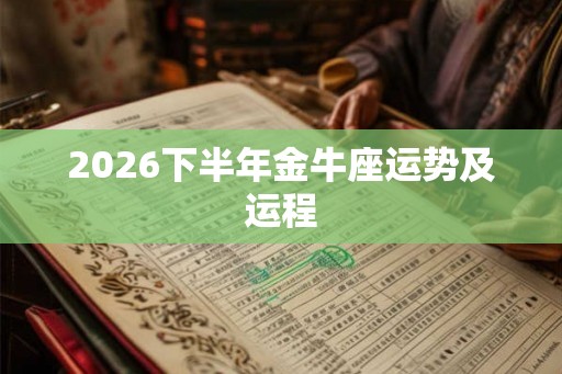 2026下半年金牛座运势及运程
