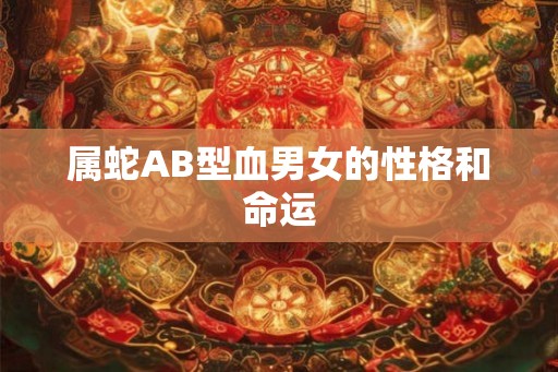 属蛇AB型血男女的性格和命运