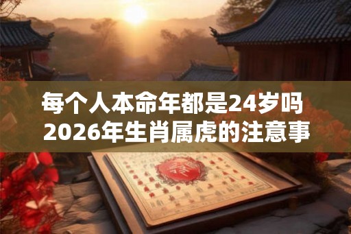 每个人本命年都是24岁吗 2026年生肖属虎的注意事项
