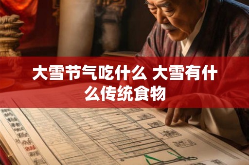 大雪节气吃什么 大雪有什么传统食物