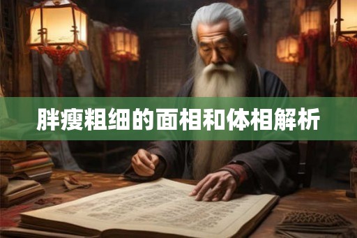 胖瘦粗细的面相和体相解析 胖瘦粗细的面相和体相解析