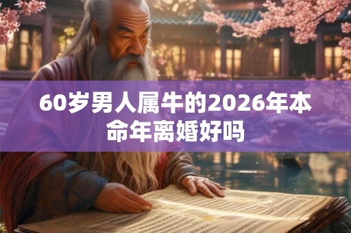 60岁男人属牛的2026年本命年离婚好吗