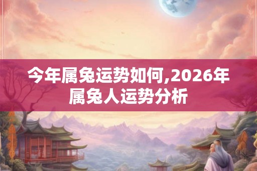 今年属兔运势如何,2026年属兔人运势分析 今年属兔运势如何,2026年属兔人运势分析