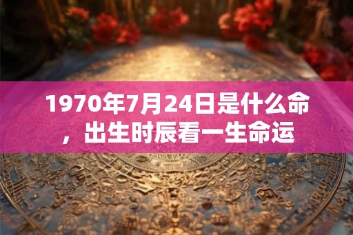 1970年7月24日是什么命，出生时辰看一生命运