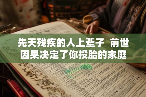 先天残疾的人上辈子  前世因果决定了你投胎的家庭