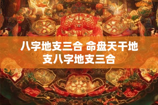 八字地支三合 命盘天干地支八字地支三合