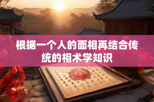 根据一个人的面相再结合传统的相术学知识
